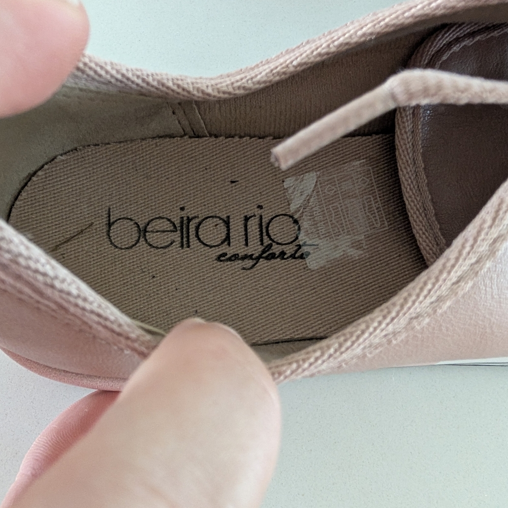 Beira Rio Pink Satin Double Platform Shoes Size 9 - Picture 5 of 9